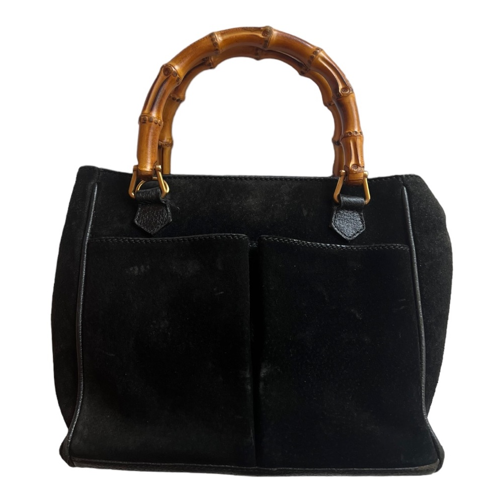 Gucci Bamboo Vintage Suede Bag